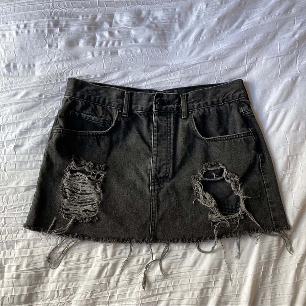 Forever 21 Black Jean Skirt